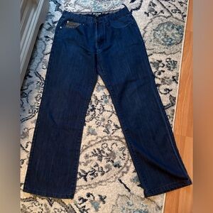 Stacy Adam’s Mens Denim Jeans Tag Size 32x32 Dark Wash 100% Cotton No Stretch